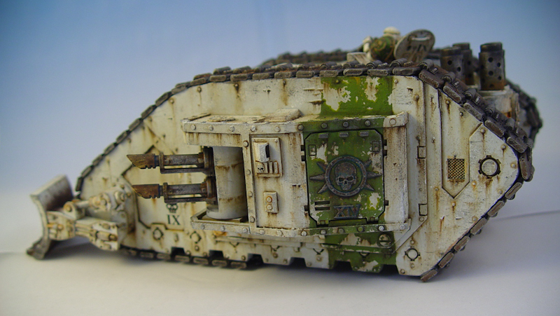 Pre heresy Death Guard Land Raider - Warhammer 40k, Warhammer 30k, Моделизм, Death Guard, Лендрейдер, Покраска, Длиннопост