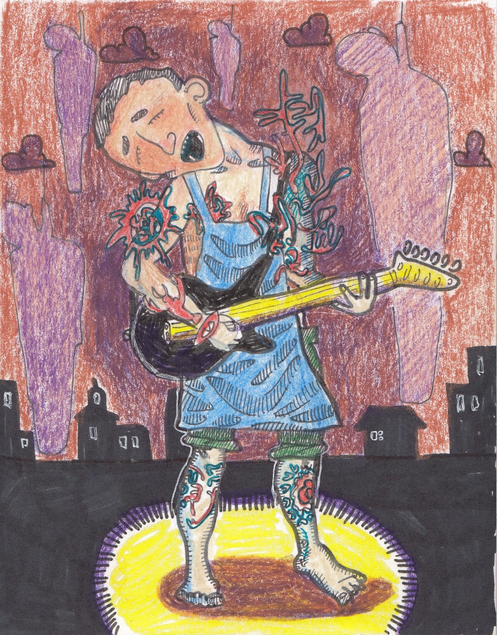 ZUDWA - My, My, Punk rock, Chimera, Stark, , Colour pencils, Saint Petersburg, Drawing