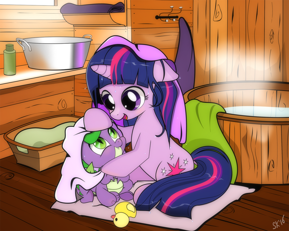 Bathtime - My Little Pony, Twilight sparkle, Рисунок, Dsana