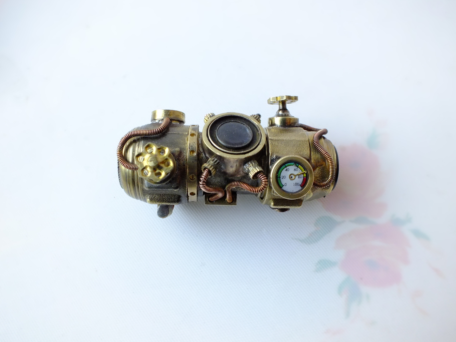 Flash drive with photo diaphragm :) - My, Steampunk flash drive, , USB, Flash drives, With your own hands, Dieselpunk, Video, Longpost