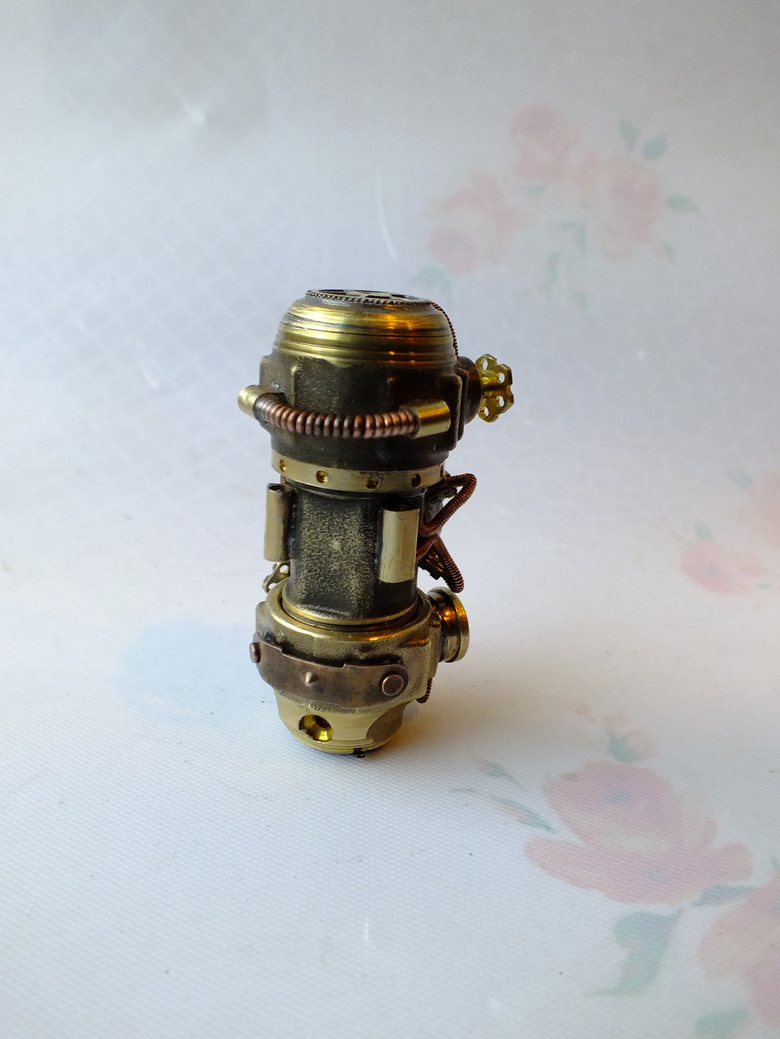 Flash drive with photo diaphragm :) - My, Steampunk flash drive, , USB, Flash drives, With your own hands, Dieselpunk, Video, Longpost