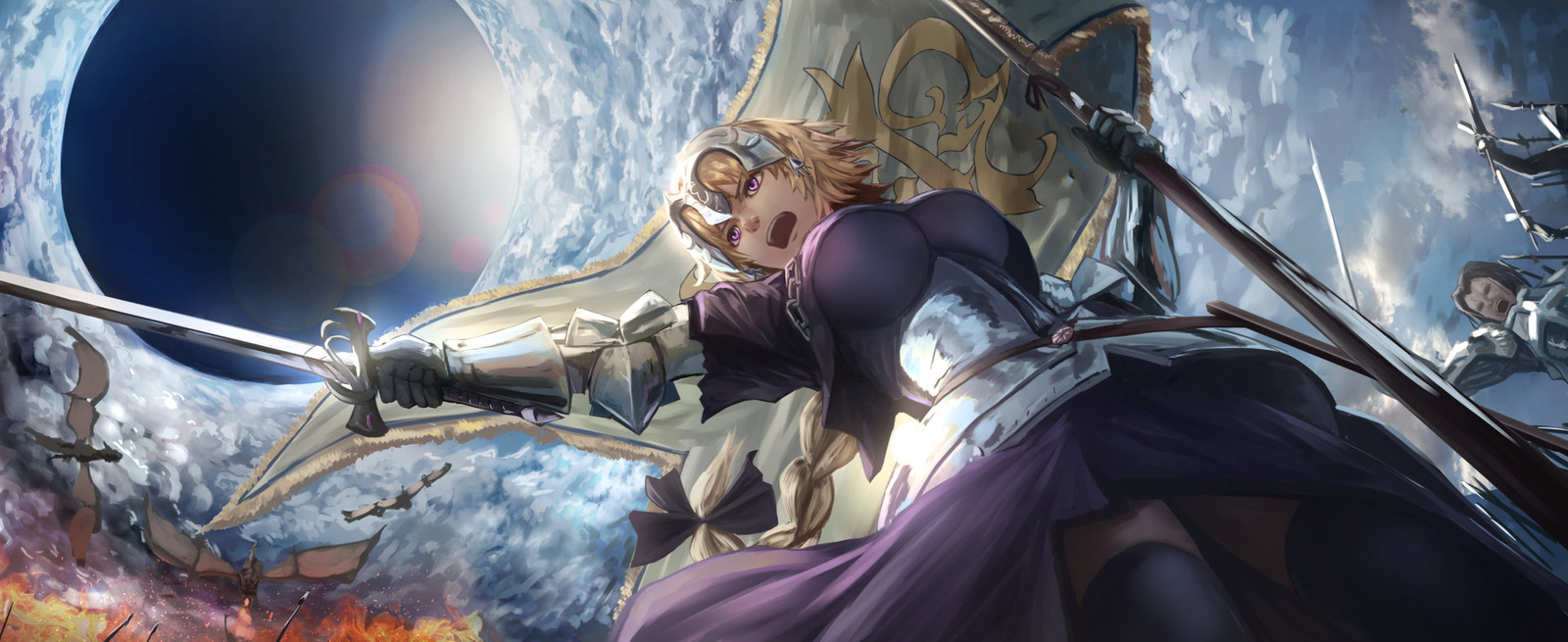 Jeanne d'Arc ( Художник - plaster (2501) ) - Аниме, Fate Apocrypha, Fate Grand Order, Jeanne Darc, Anime Art