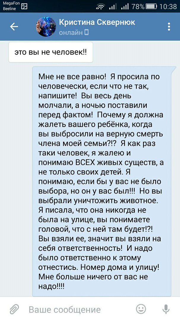 Прошу вас, никогда не отдавайте животных этой женщине. - Таганрог, Обе дуры, Кошку жалко, Длиннопост, Кот