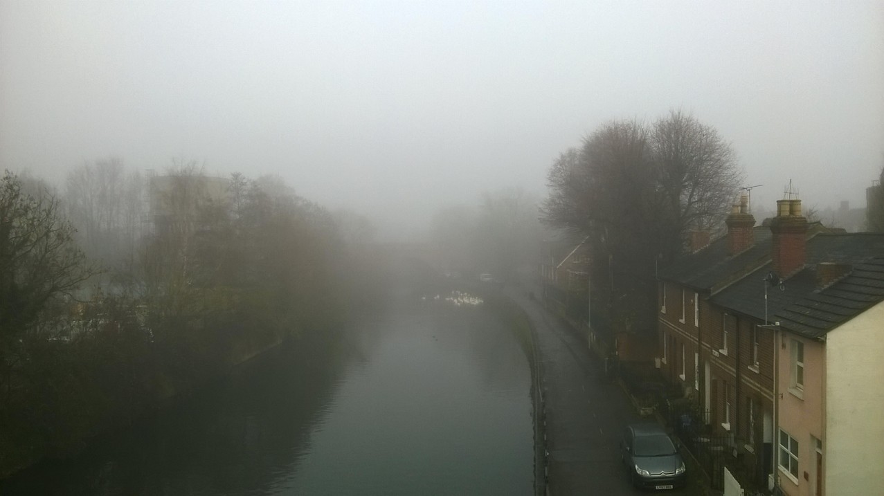 Christmas fog in England - My, Fog, England, Weather, New Year, Great Britain