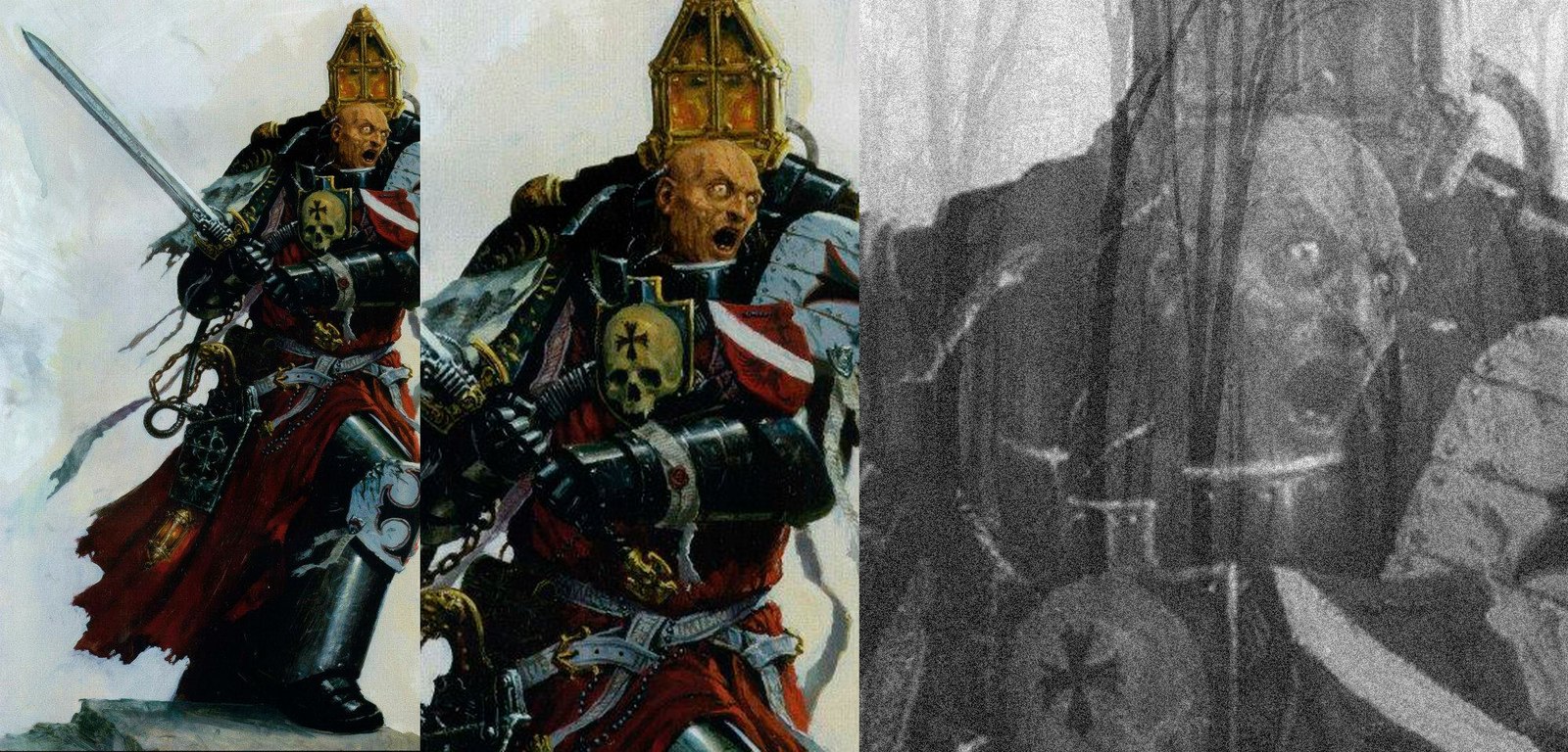 Your face when you were told that you would have to cooperate with the xenos and retreat before the forces of Abaddon. - Warhammer 40k, Gathering storm, Black templars, Humor