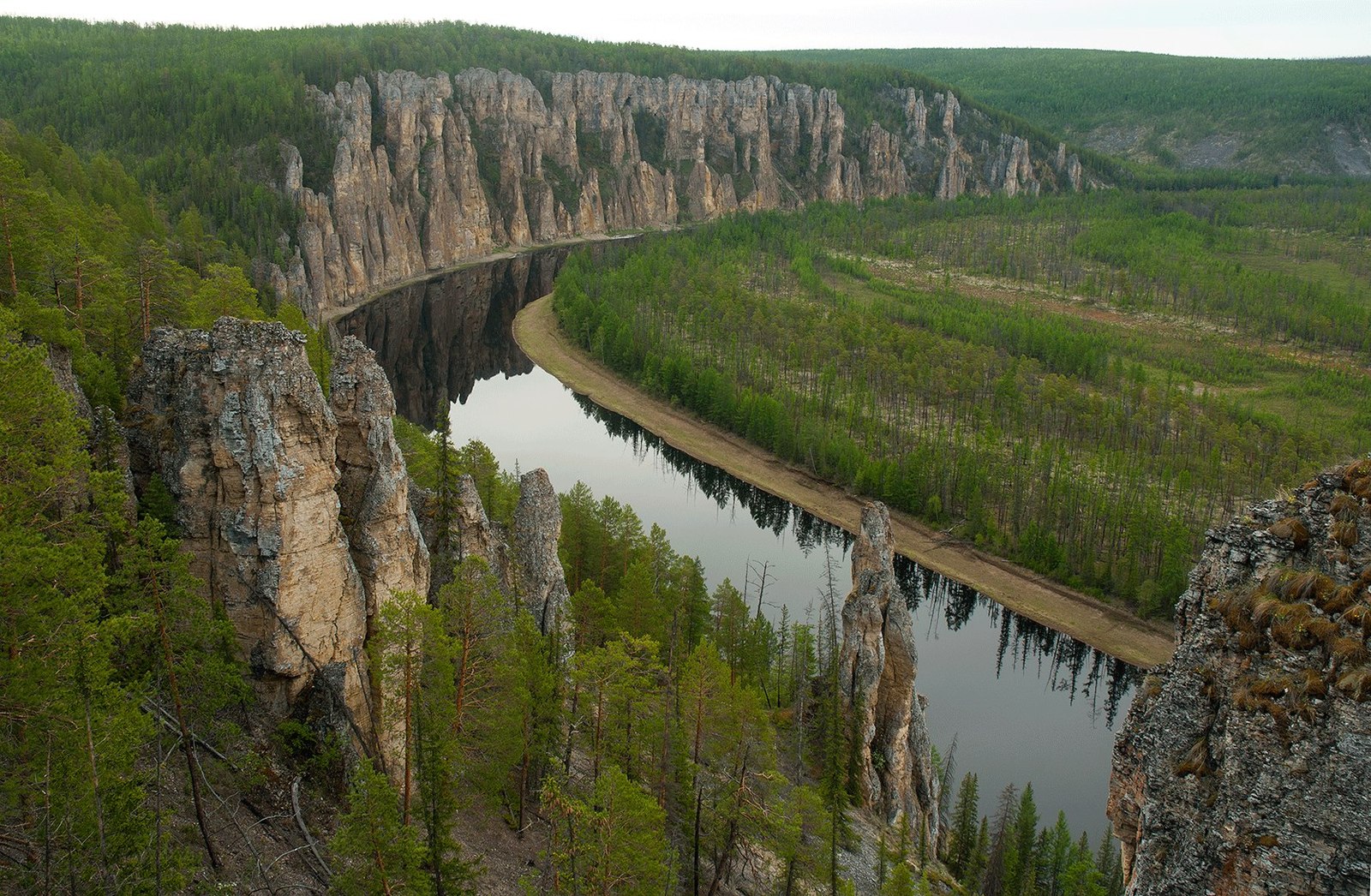 Республика Саха - Якутия, Лето, Река, Зелень, Сплав, Россия, Фото, Пейзаж, Длиннопост