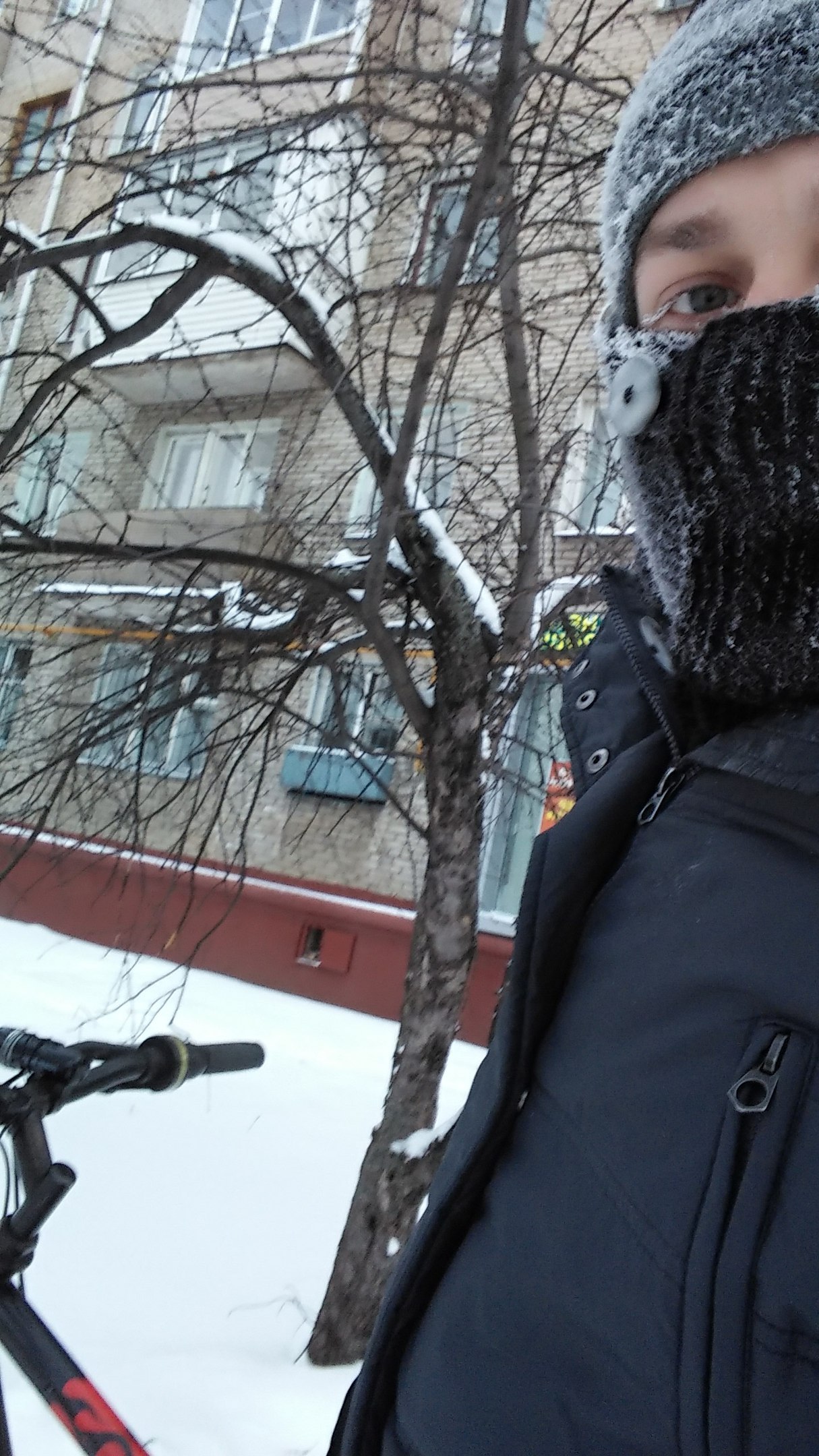 Test run of an amateur before the winter bike parade - My, Bike parade, Winter, Pokatushki, Lovers, A bike, Longpost