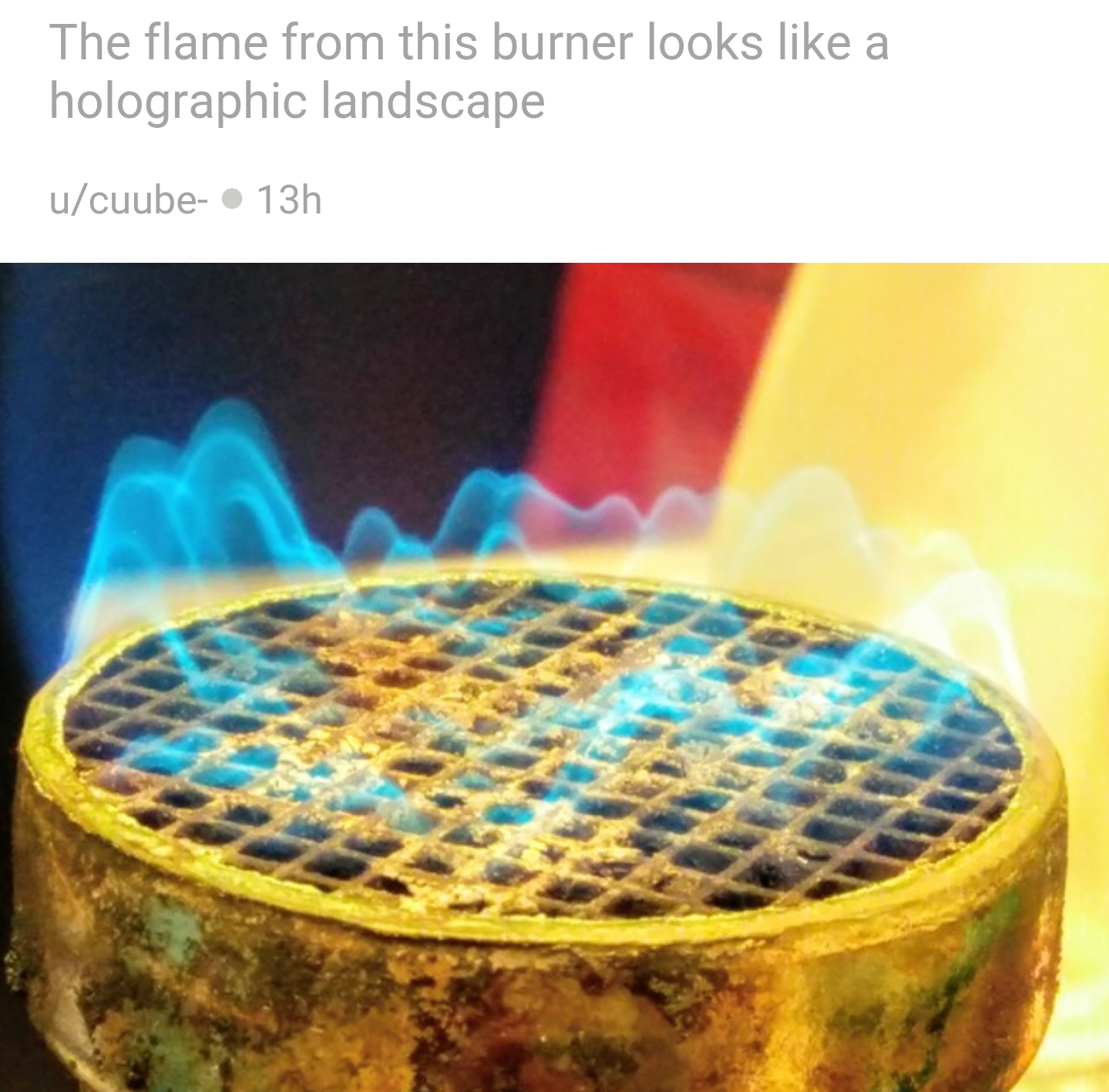 The flame of this burner looks like a relief hologram - Reddit, Relief, Flame
