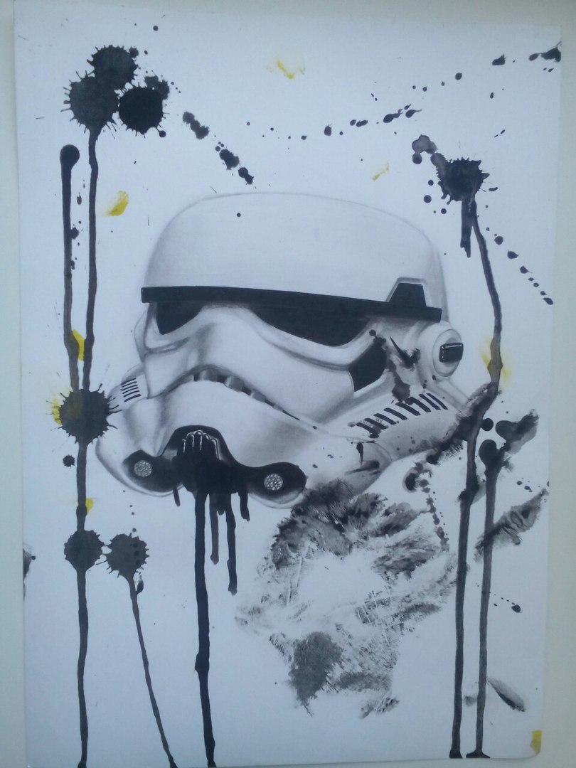 My drawings, I have long wanted to put it on peekaboo) - My, Photo, Drawing, Deadpool, Star Wars, Longpost