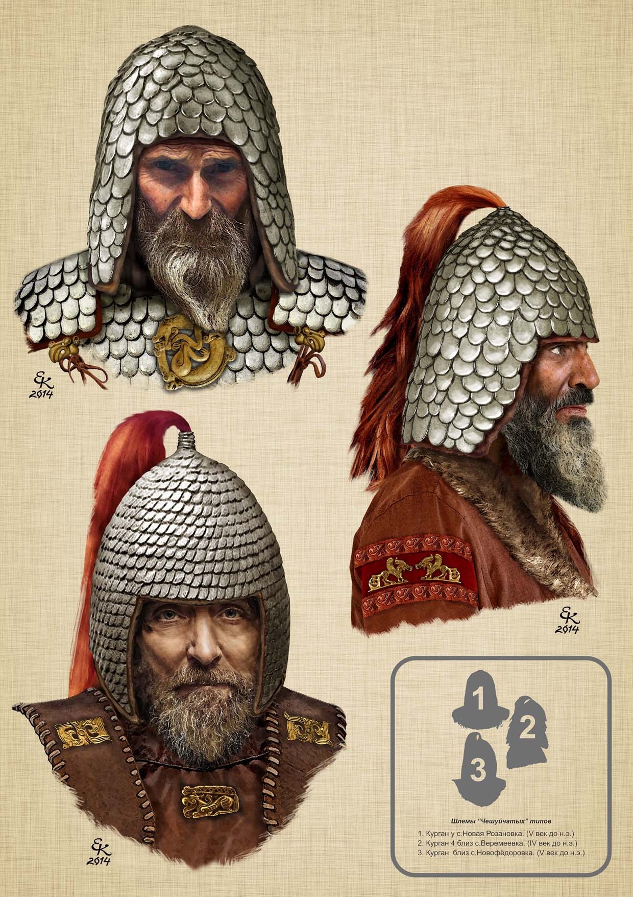 Scythians. Artist Evgeny Krai - Scythians, , Reconstruction, Longpost