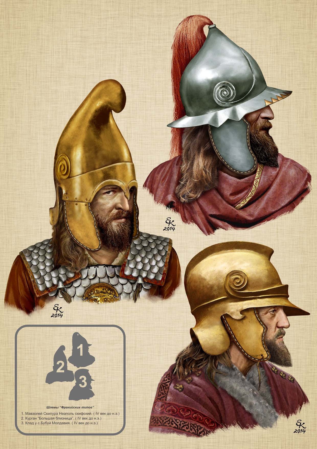 Scythians. Artist Evgeny Krai - Scythians, , Reconstruction, Longpost