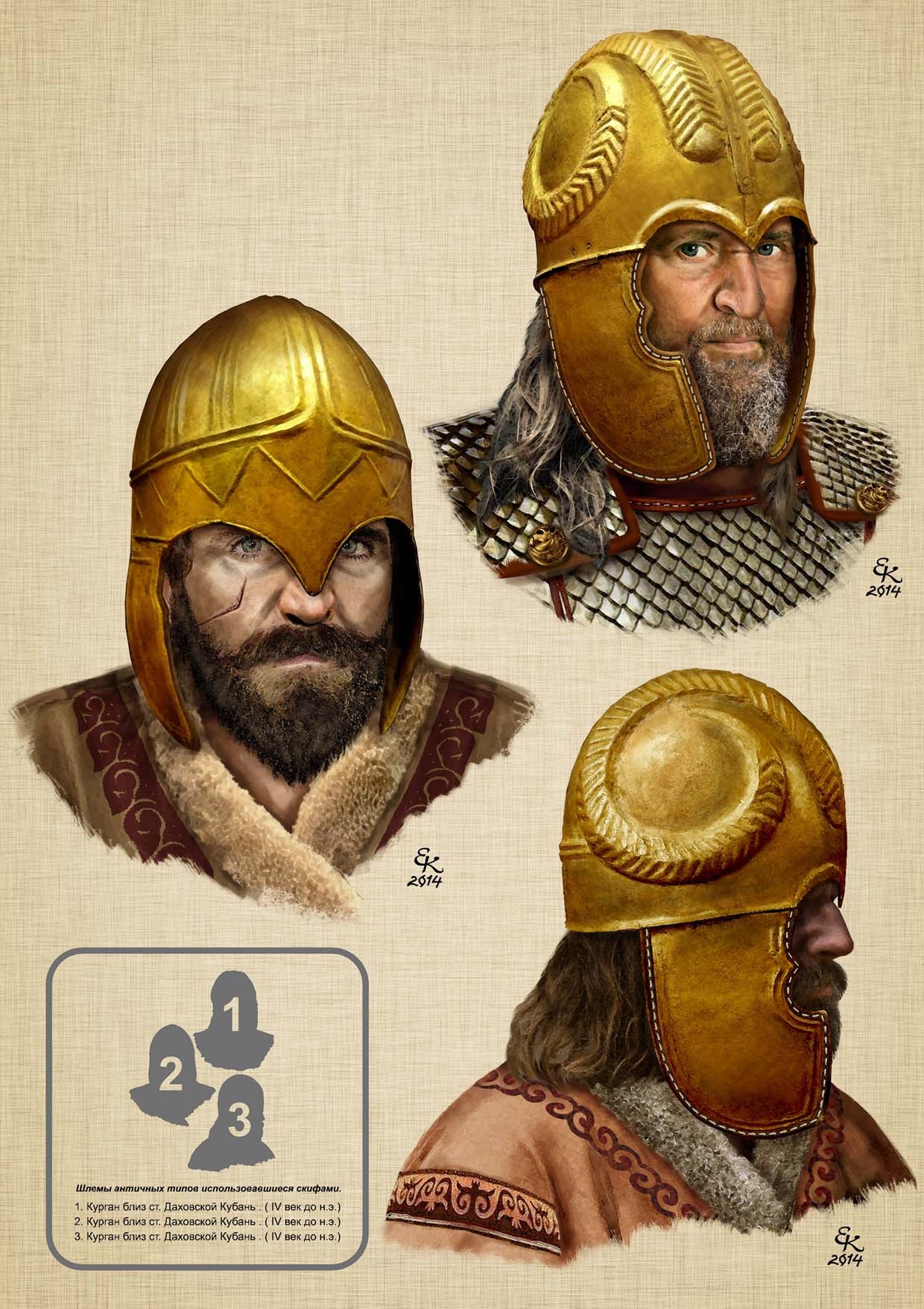 Scythians. Artist Evgeny Krai - Scythians, , Reconstruction, Longpost