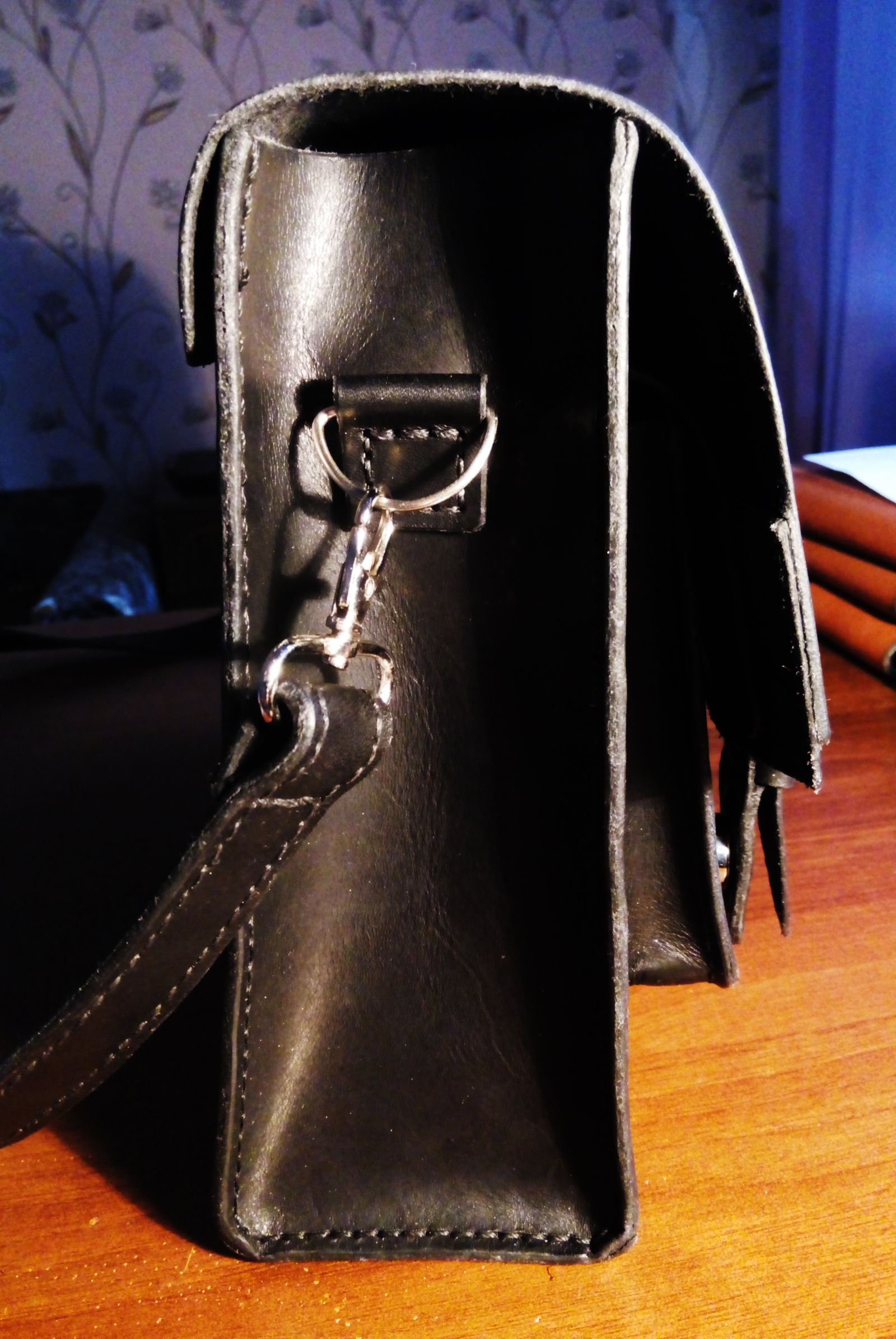 Leather bag (mini briefcase). - My, Leather products, , Leather, Handmade, , Longpost