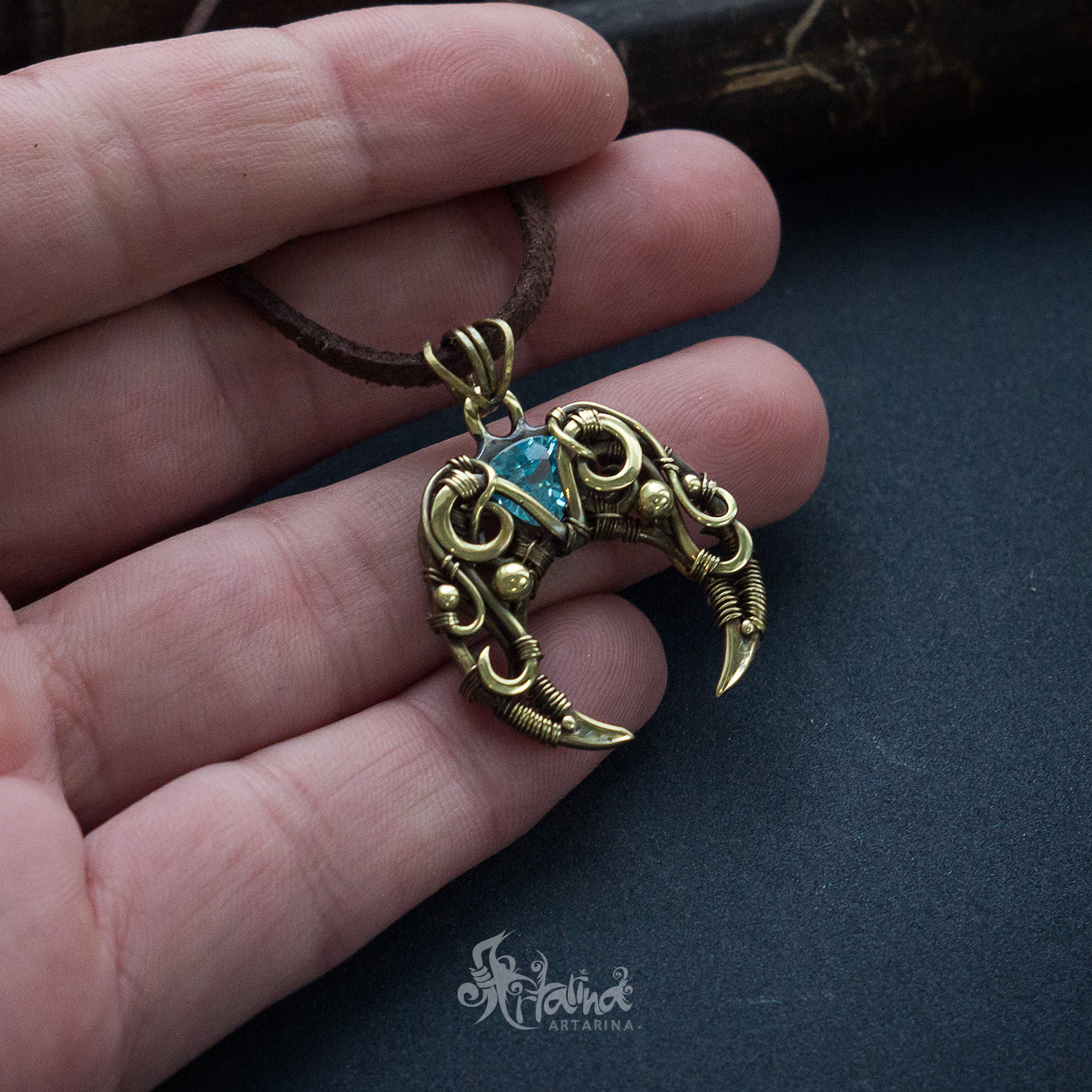 Brass pendants - My, Fantasy, Wire wrap, Pendant, Handmade, Creation, Brass, Longpost