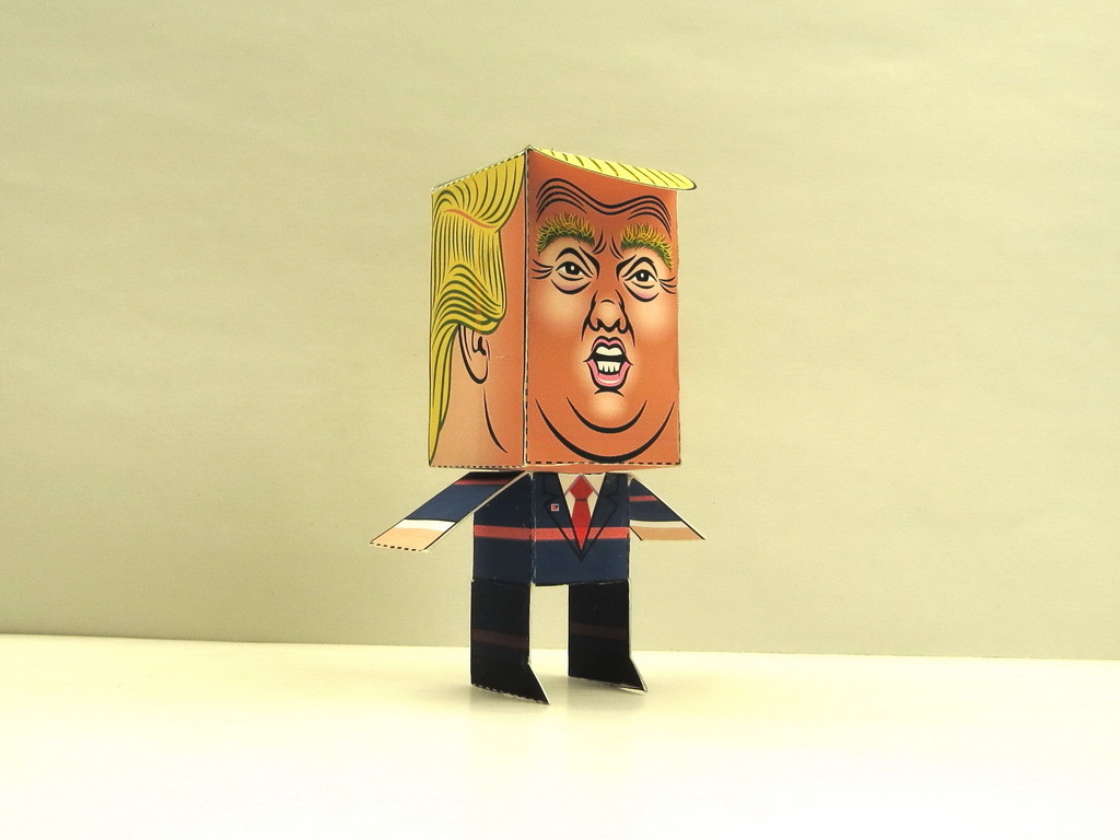 Paper Donald Trump - My, , Donald Trump, Trumpet, , Longpost, Origami