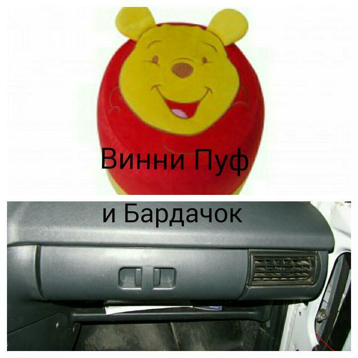 Winnie the Poof and the Glove Box. - Consonance, Pun, Glove compartment, Winnie the Pooh