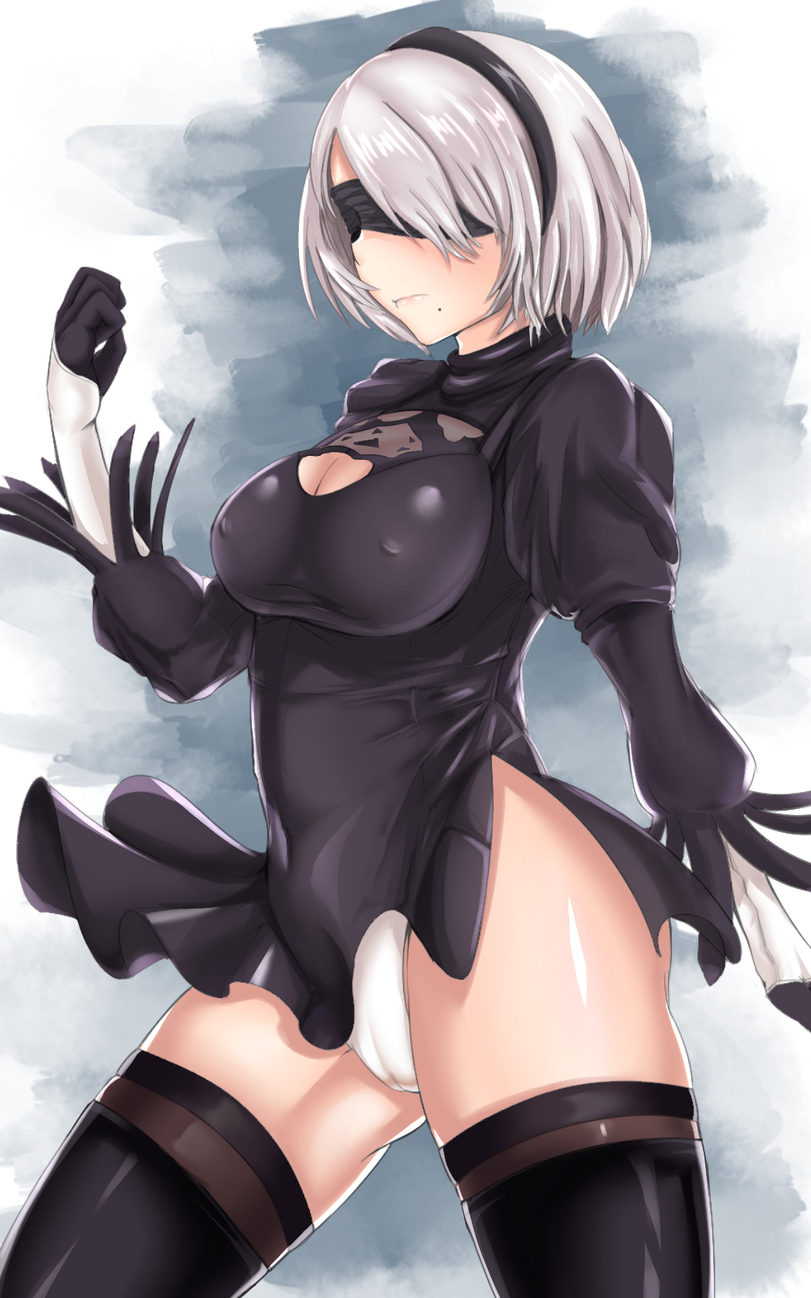 NieR: Automata - NSFW, NIER Automata, Anime, Games, Beautiful girl, Yorha unit No 2 type B, Art, Booty, Boobs, Longpost