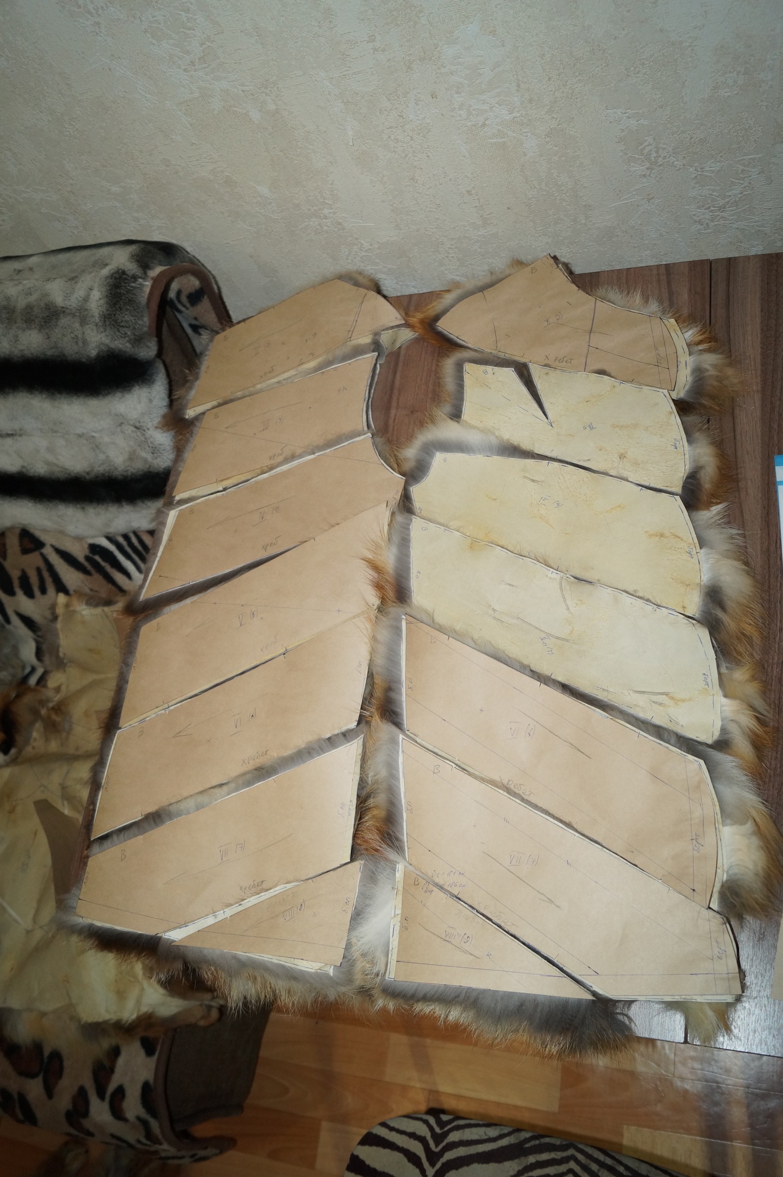 The process of making a fox fur coat - My, , Fur coat, With your own hands, Manufacturing, Handmade, Master, Longpost, Fur products