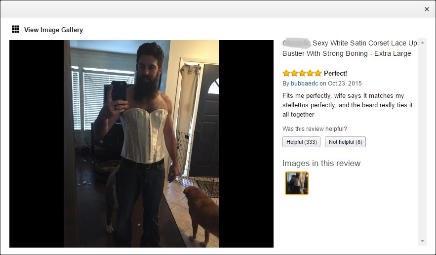 Review on Amazon - My, Online Store, Review, Online shopping, Beard, Brutality, Corset