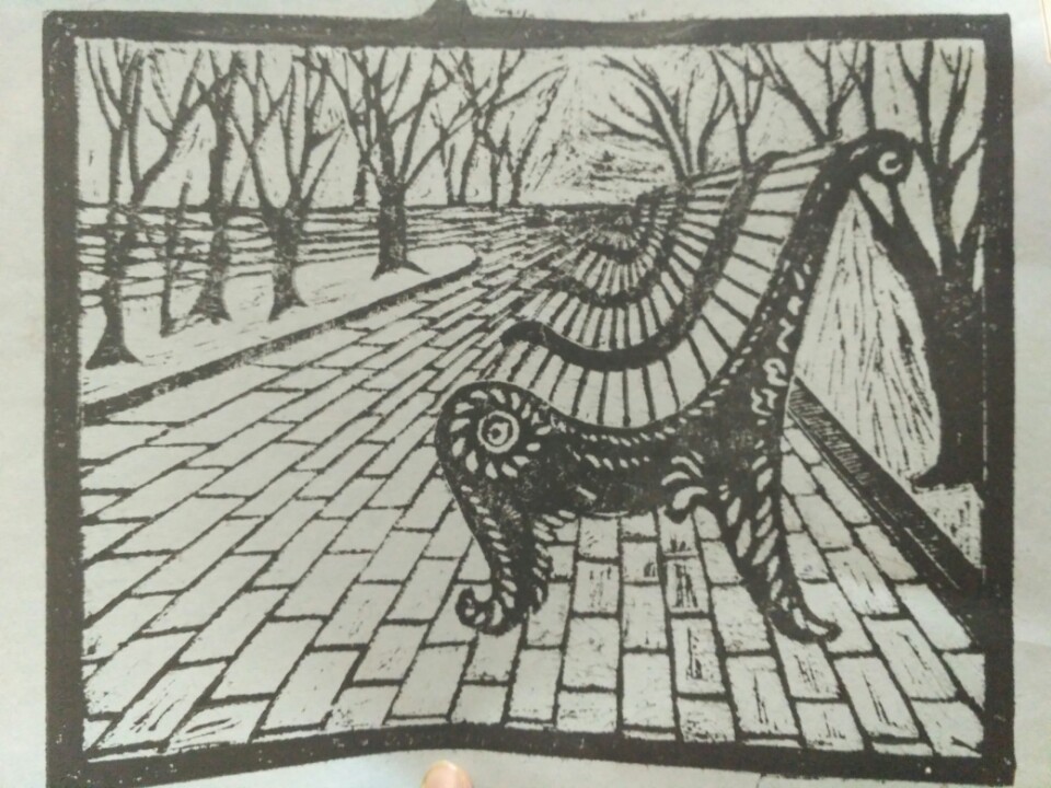 MK on linocut, as promised)) - My, Master Class, Linocut, Impression, Longpost, Very long-legged, League of Artists, Interesting, Seal, Artist