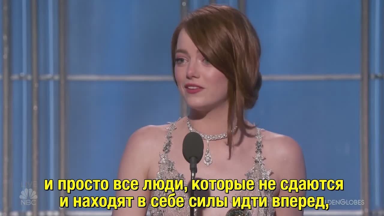 Great speech by Emma Stone at the Golden Globes. - Emma Stone, Girls, Creation, Storyboard, Movies, Golden globe, La La Land, Actress, Longpost