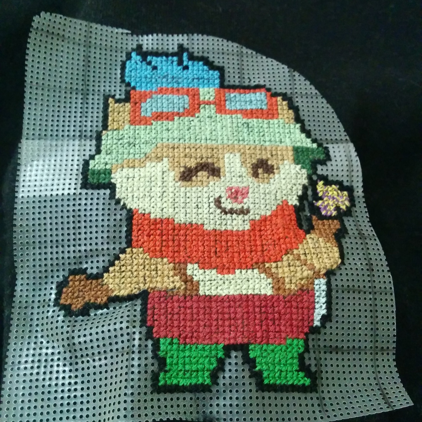 Embroidery within the framework of the Friday mine) - My, Cross-stitch, My, Friday tag is mine, League of legends, cat, Longpost