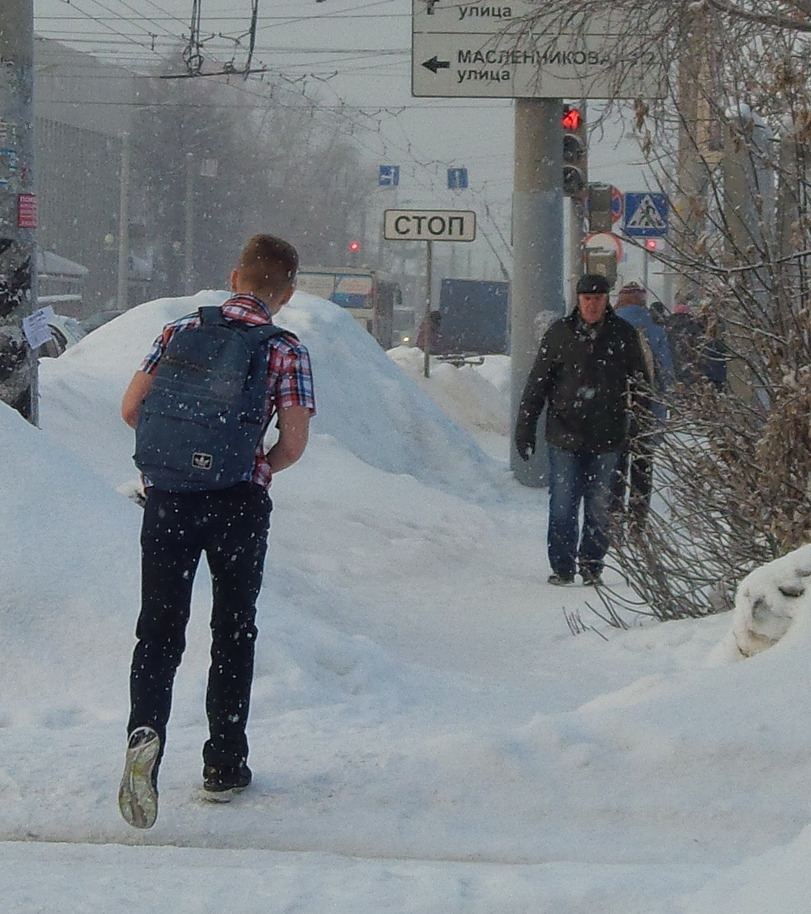 The main thing without twists - Photo, Omsk, , The street, freezing, Youth, Guys, From the network, Nudity