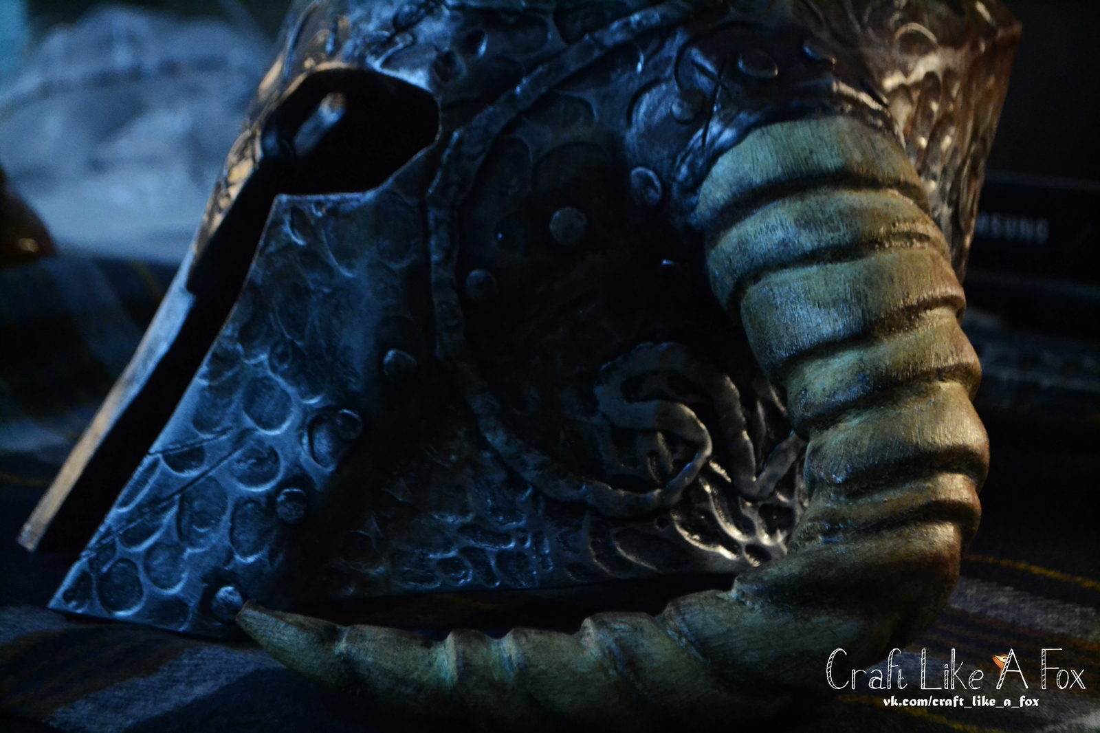 Ancient nordic helmet by my hands! :3 - My, Craft, The Elder Scrolls V: Skyrim, Skyrim, Pepakura, Cosplay, Papercraft