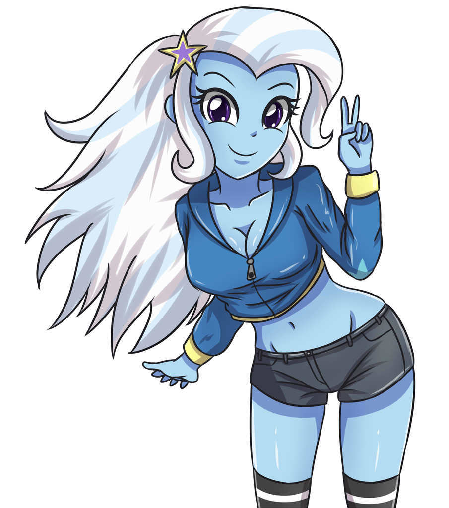 Trixstar. - My little pony, Trixie, Great and powerful trixie, MLP Edge, Humanization