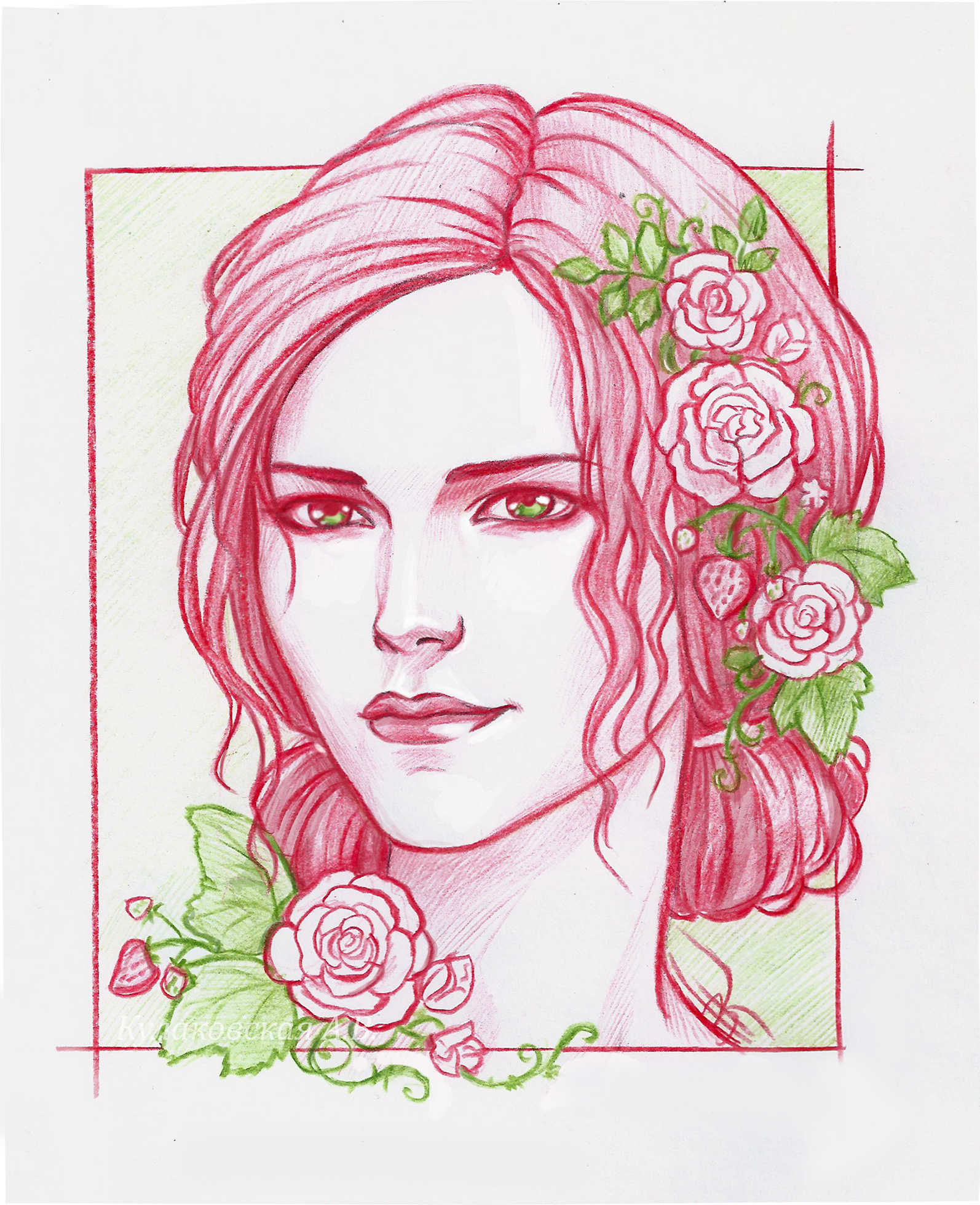 A few sketches of girls from the Witcher? :) - My, Keira Metz, Yennefer, Triss Merigold, Ciri, Art, Witcher, Sketch, Longpost