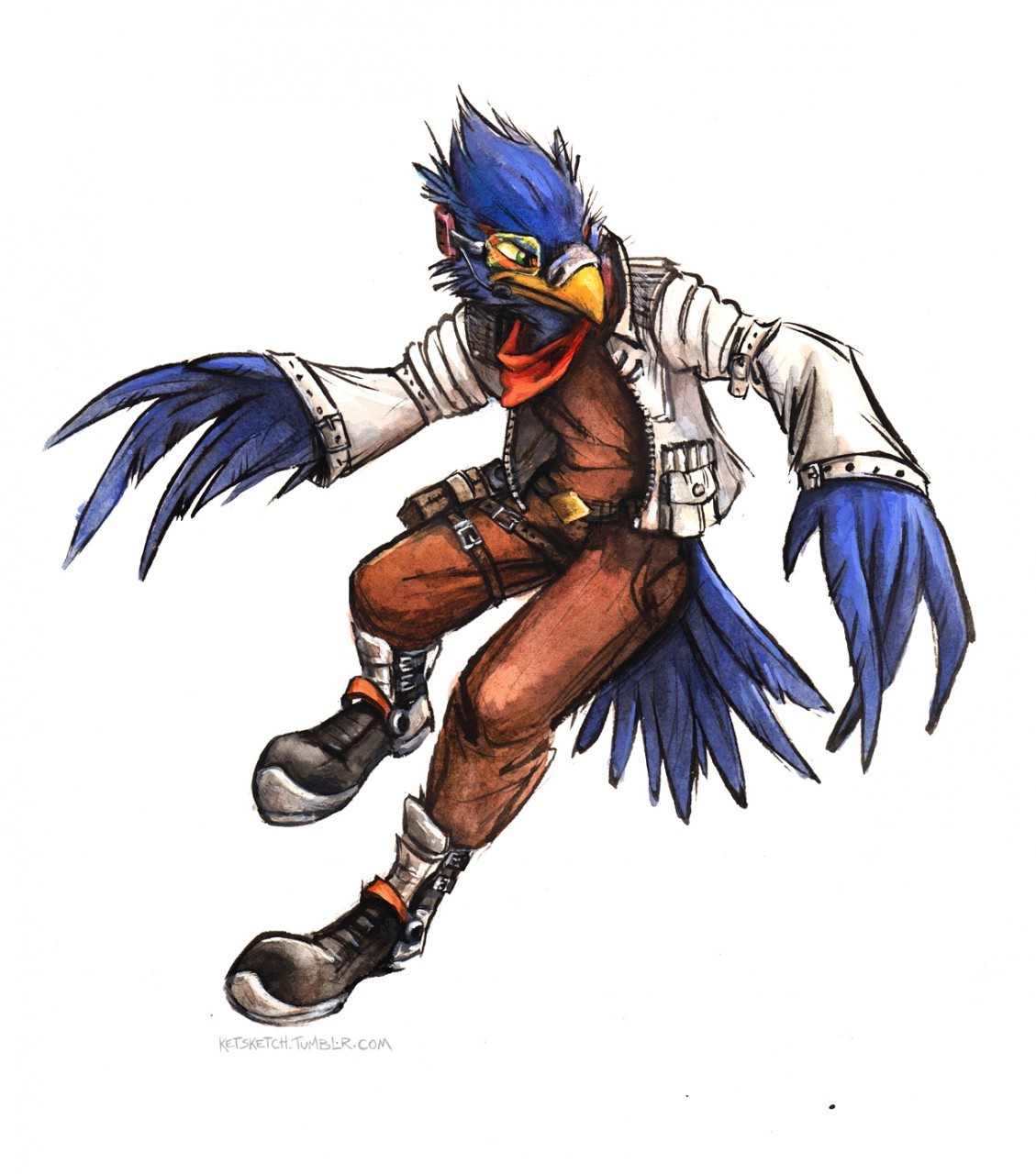 Falco - Star fox, Falco, Art, Kenket, Furry, Birds