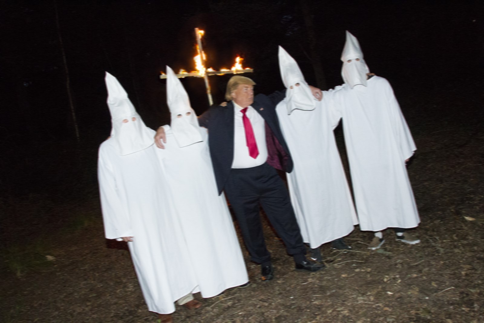 Seeing off Obama - Barack Obama, Donald Trump, Ku Klux Klan