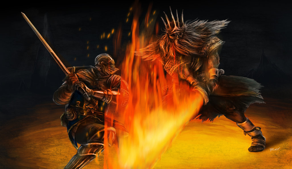 Все боссы Dark Souls (by OniRuu) Часть 5 - Dark Souls, Black Dragon Kalameet, Manus Father of the Abyss, Gwyn Lord of Cinder