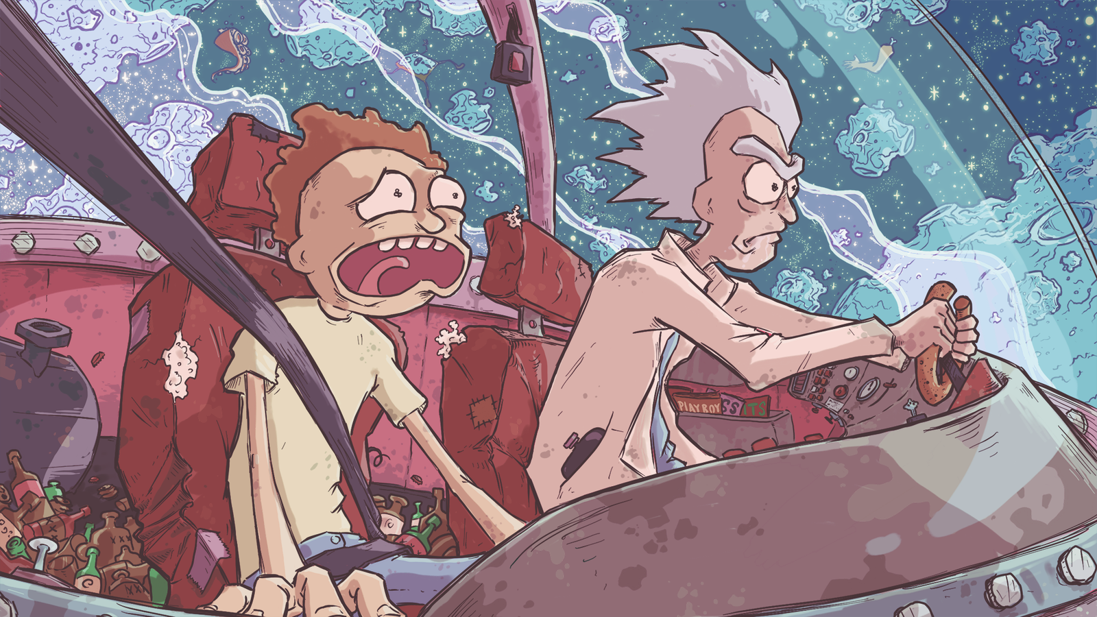 A bit of Rick and Morty waiting for the season - Rick and Morty, Comics, Art, Humor, Cartoons, Longpost