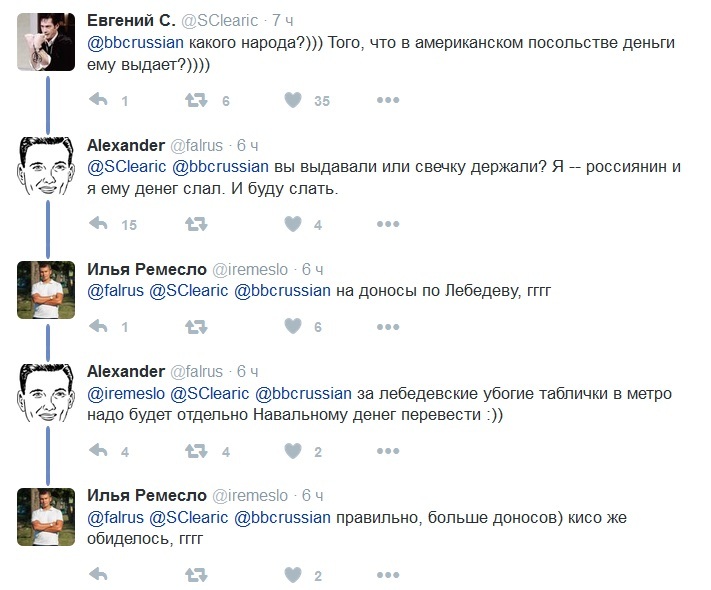 When people support you - Alexey Navalny, BBC, Twitter, Screenshot, Politics, People's love, Mat, Longpost