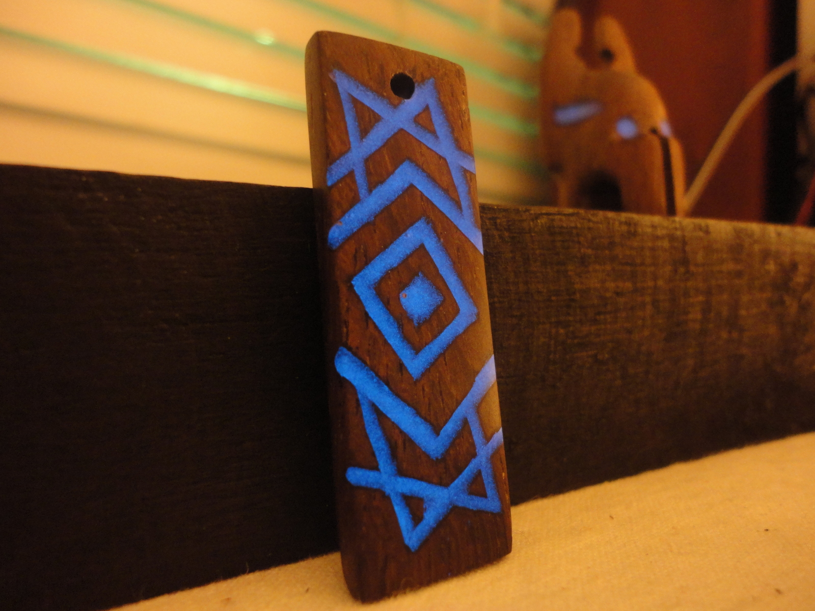 northern amulets - My, North, Glowing Amulets, Indigo, Totem, Needlework, Wood carving, Phosphor, Handmade, Longpost, Amulet