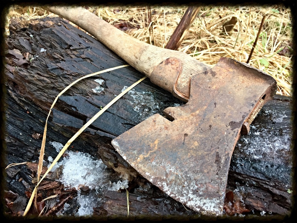 Salvation of an old ax - Axe, Recovery, Longpost, Polishing, It Was-It Was