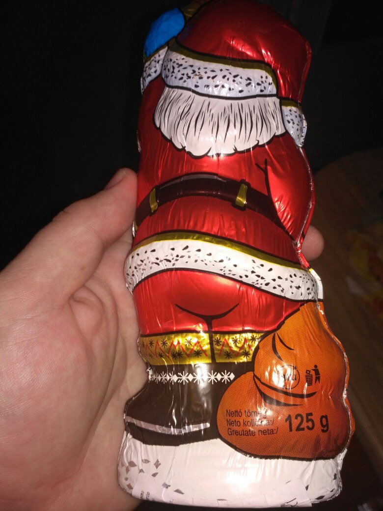 Chocolate Santa with a special sack...or no sack - My, Santa Claus, Chocolate