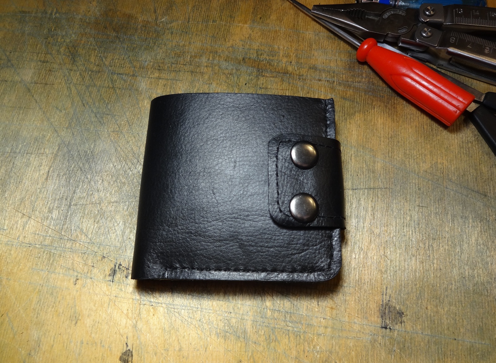 Another leather wallet - Leather, Longpost, With your own hands, Handmade