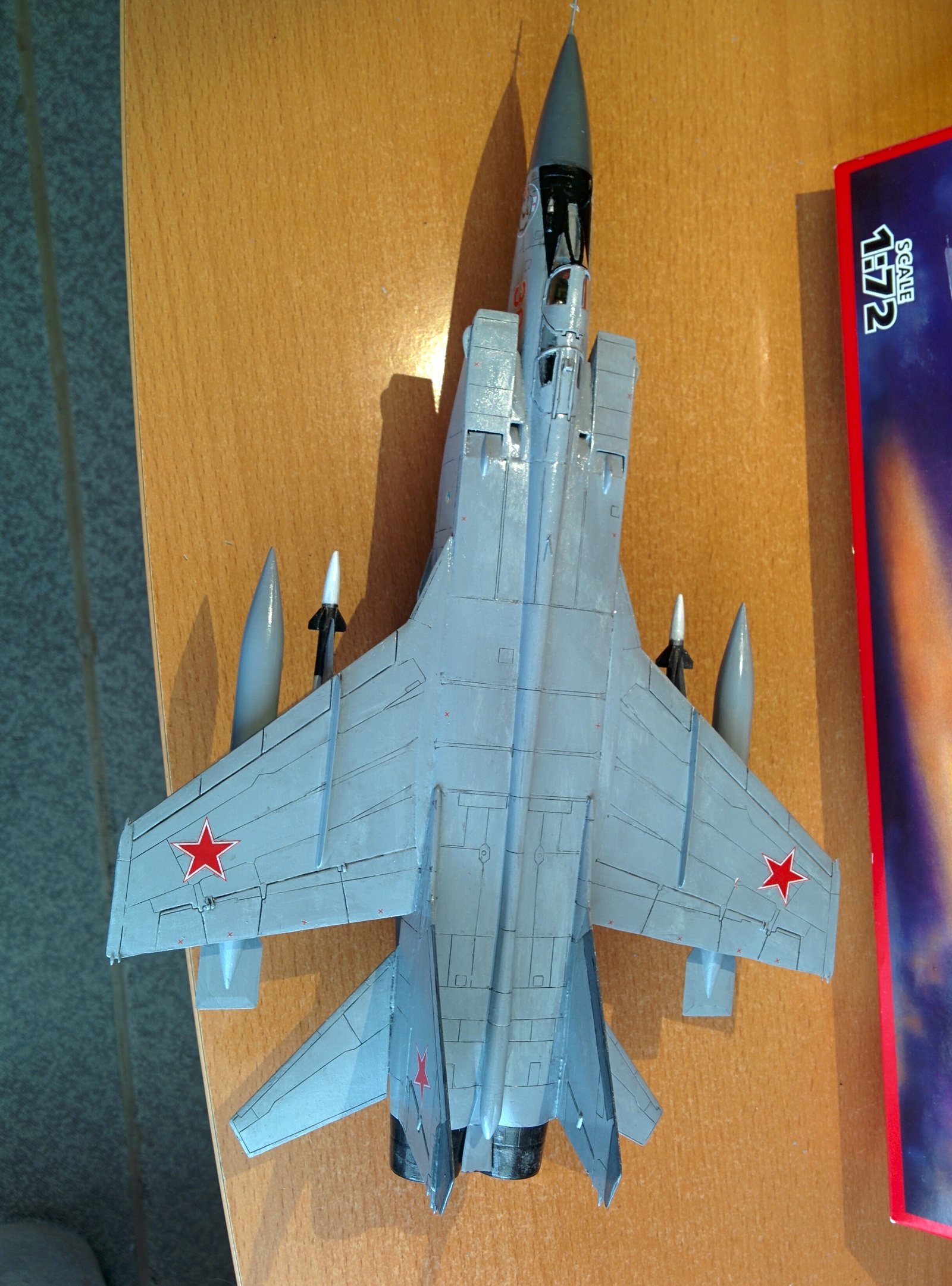 Model MiG-31B from ICM 1:72 - My, Stand modeling, Aviation, MiG-31, My, Assembly, Longpost