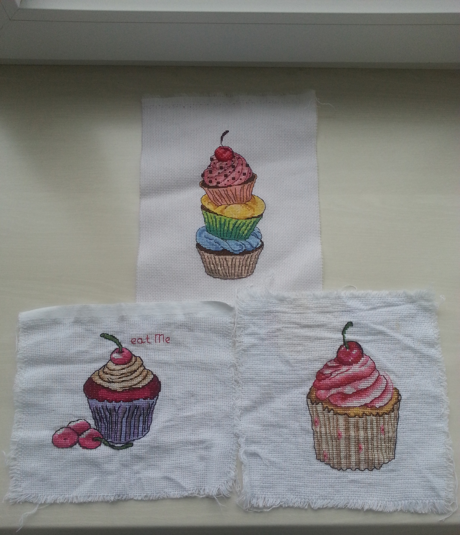 Cupcakes - My, Peekaboo, Embroidery, Cake, Presents