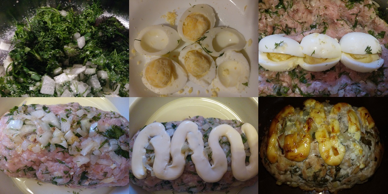 Meatloaf with egg. - My, Roll, Cooking, Recipe