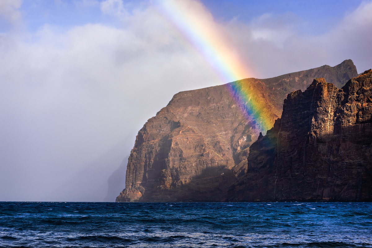 Tenerife, Los Gigantes rocks, morning. - My, Island, Tenerife, The rocks, Ocean, Atlantic Ocean, Morning, 