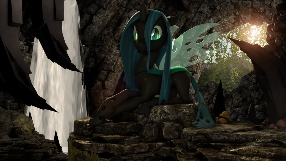 Укрытие - PonyArt, My Little Pony, Queen Chrysalis