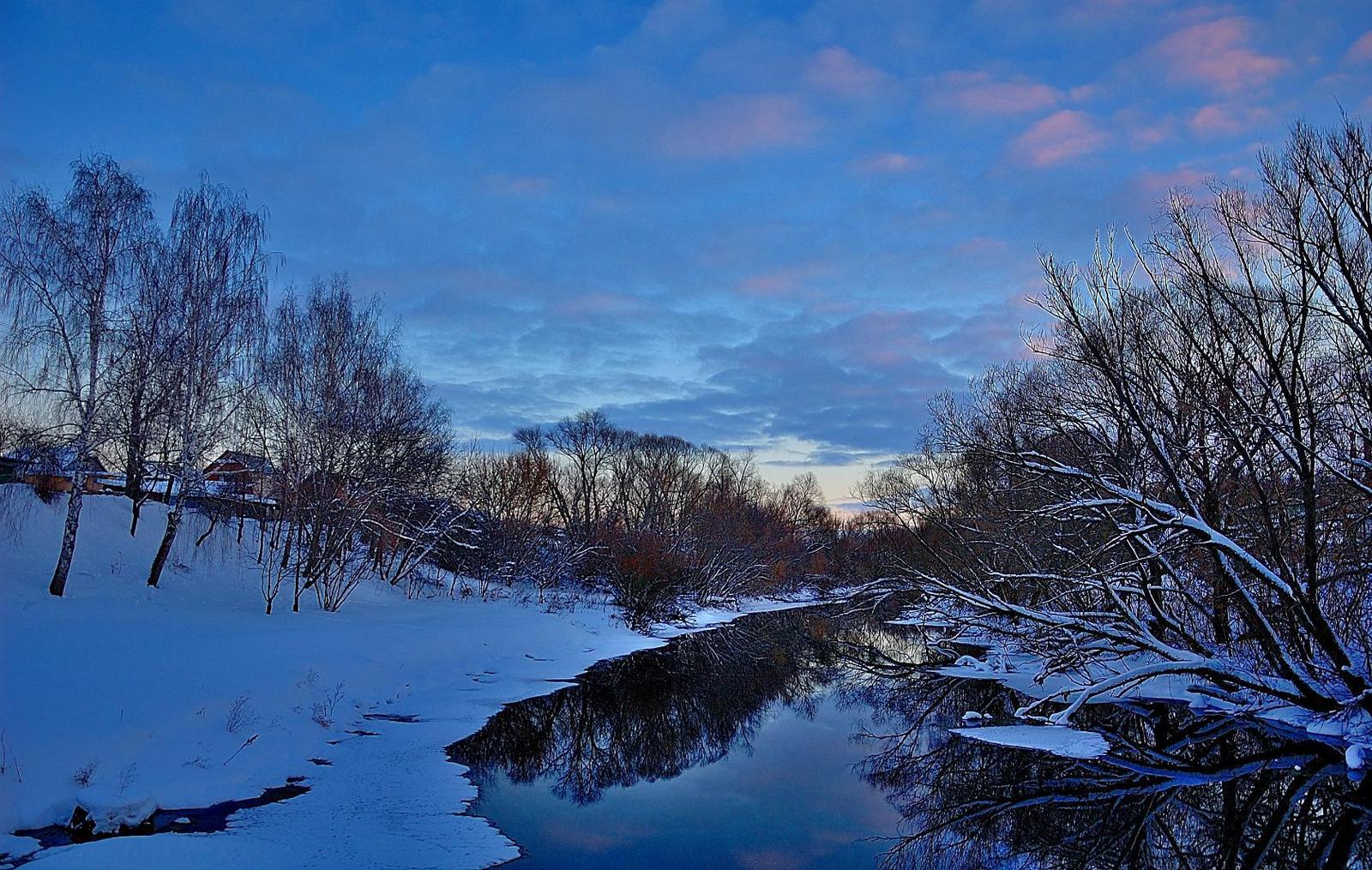 Where did winter come from... - Not mine, Photo, Winter, Sunset, Longpost