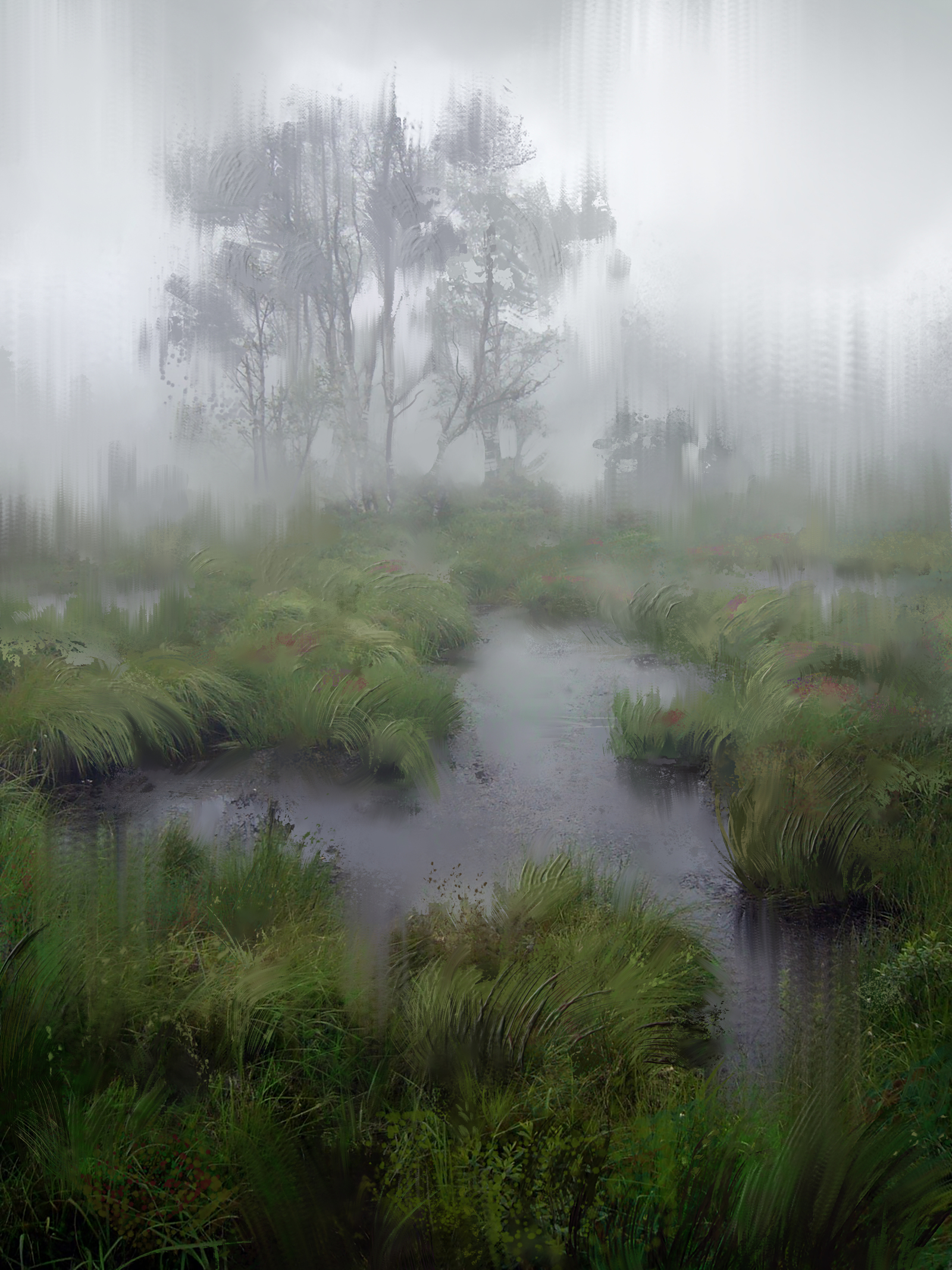 Swamp - Арт, Artofmarius, Пейзаж, Болото