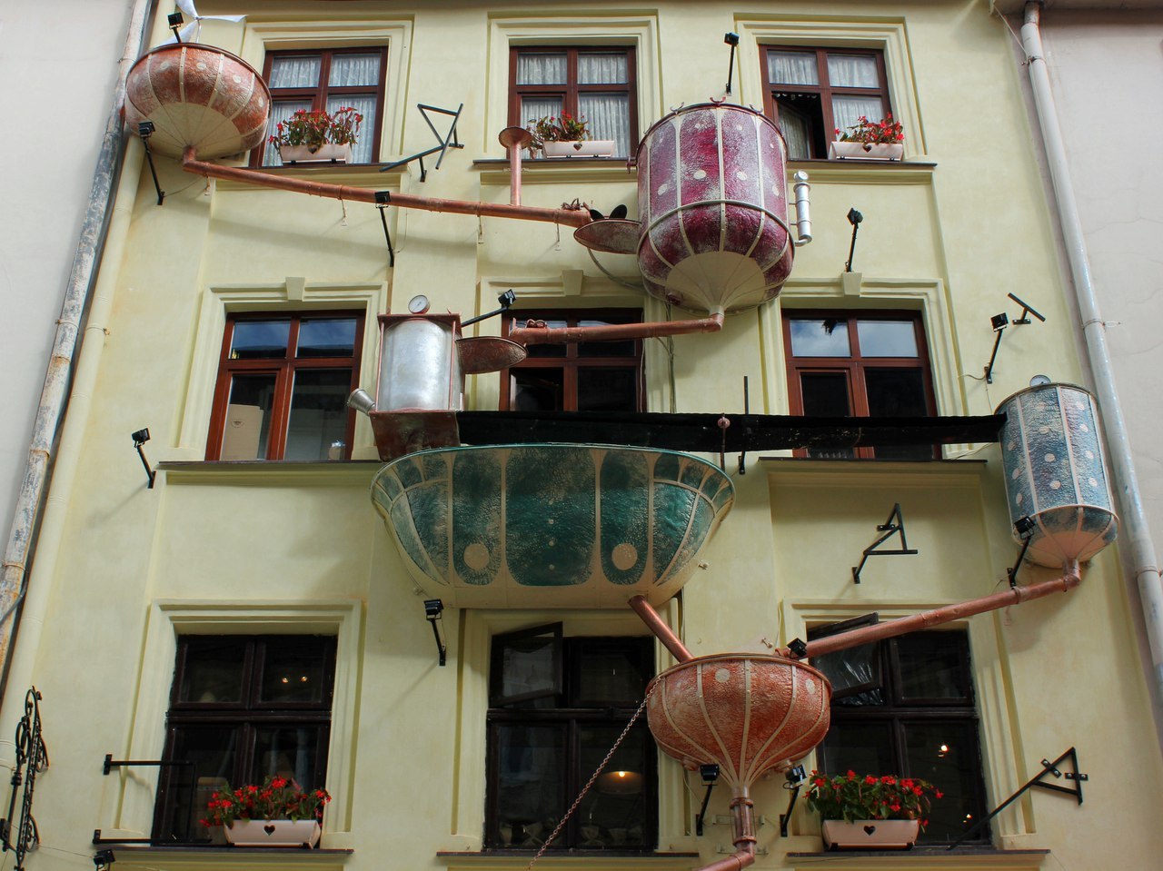 Facade of a chocolate workshop in Lviv - Facade, Decor, Fantasy, Ingenuity, House