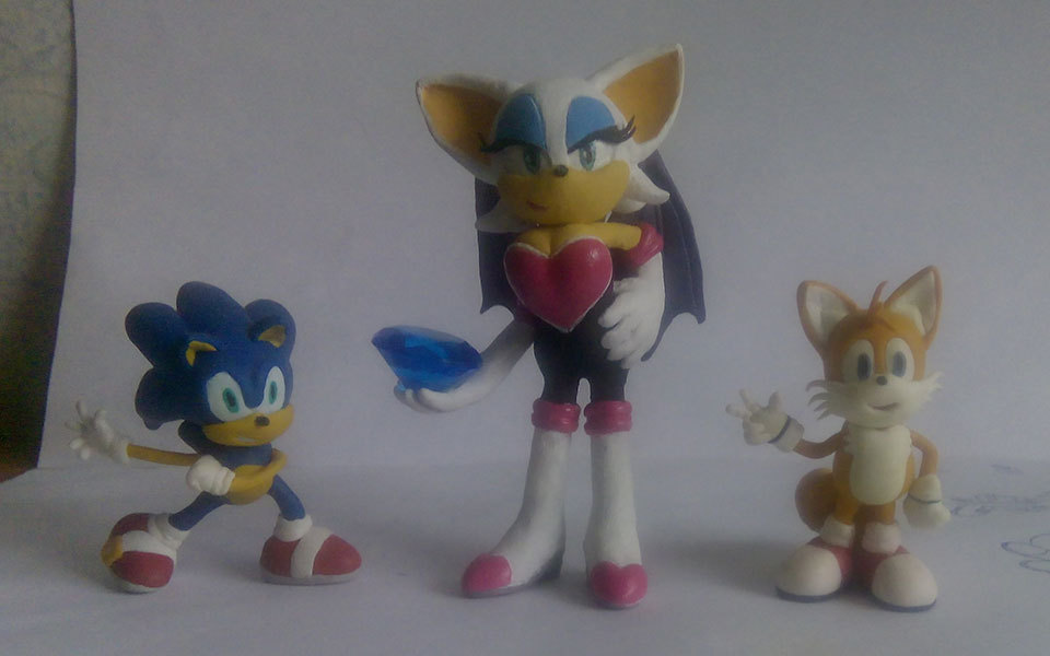 Treasure Huntress - My, Polymer clay, With your own hands, Rouge the bat, , Sonic the hedgehog, Longpost