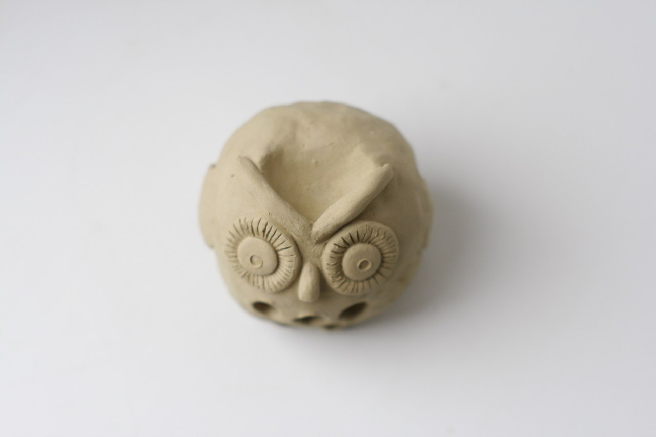 Owl aroma lamp made of clay - My, Ceramics, Owl, Aroma lamp, Glaze, Longpost