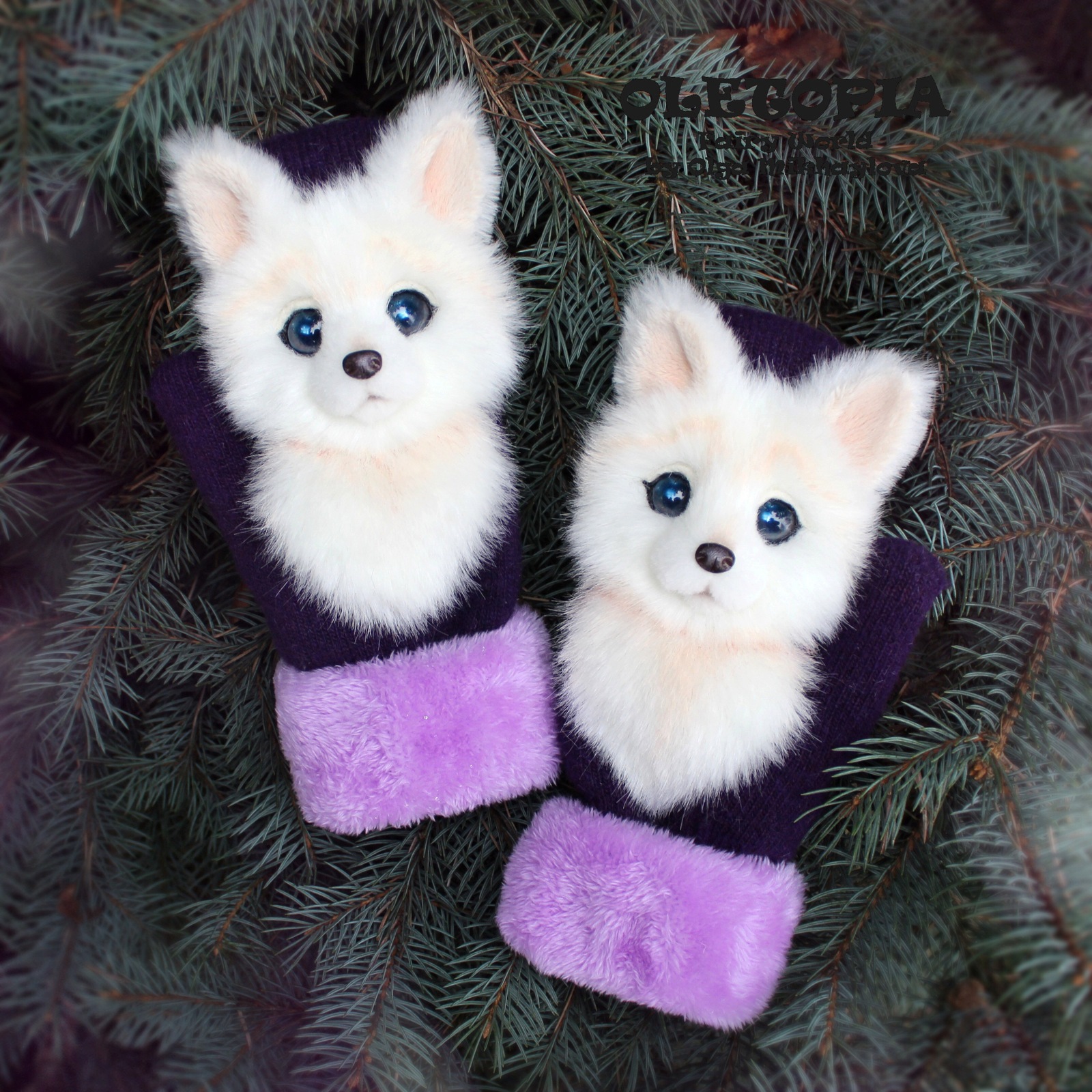 Mittens with animals) - My, Mittens, Fox, Dog, Needlework, Creation, Longpost